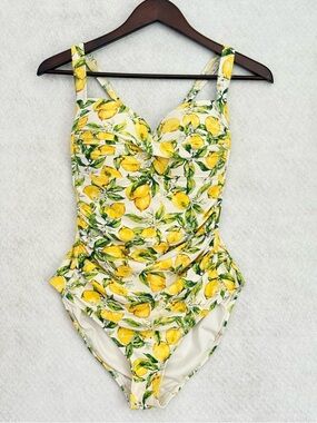 Nip Tuck Lemon One Piece Swim Suit size 10